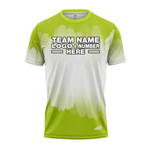 Custom Fully Sublimated Brushed Tie Dye Pattern Green White Performance Jersey 3778