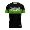 Custom Fully Sublimated Shaded Tie Dye Pattern Black Green Performance Jersey 3813
