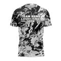 Custom Fully Sublimated Abstract Tie Dye Pattern White Black Performance Jersey 3820