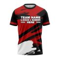 Custom Fully Sublimated Paint Brush Tie Dye Pattern Red Black Performance Jersey 3981