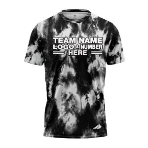 Custom Fully Sublimated Titans Tie Dye Pattern Black White Performance Jersey 4009