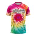 Custom Fully Sublimated Sunburst Strikers Tie Dye Pattern Multicolor Performance Jersey 4044