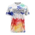 Custom Fully Sublimated Solar Flare Tie Dye Pattern Multicolor Performance Jersey 4051