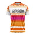 Custom Fully Sublimated Peachy Pioneers Tie Dye Pattern Orange Pink White Performance Jersey 4072