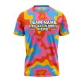 Custom Fully Sublimated Color Clash Tie Dye Pattern Multicolor Performance Jersey 4100
