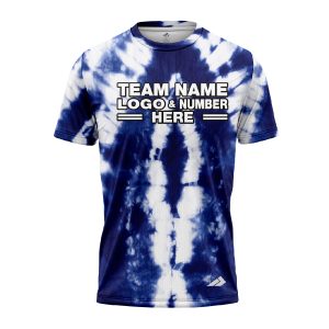 Custom Fully Sublimated Chromatic Tie Dye Pattern White Blue Performance Jersey 4114