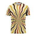 Custom Fully Sublimated Lava Lamp Tie Dye Pattern Orange Yellow Brown Performance Jersey 4163