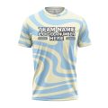 Custom Fully Sublimated Lava Lamp Tie Dye Pattern Orange Yellow Brown Performance Jersey 4170