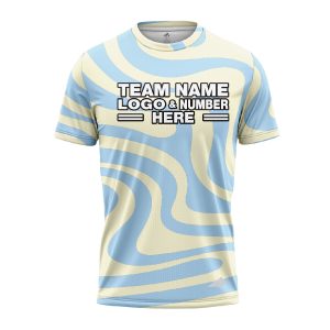 Custom Fully Sublimated Lava Lamp Tie Dye Pattern Orange Yellow Brown Performance Jersey 4170
