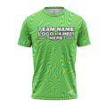 Custom Fully Sublimated Mellow Tie Dye Pattern Green Yellow SkyBlue Performance Jersey 4177