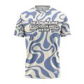 Custom Fully Sublimated Lava Lamp Two Tie Dye Pattern Blue White Performance Jersey 4184