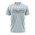 Custom Fully Sublimated Serene Stripes Tie Dye Pattern Blue White Performance Jersey 4198