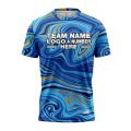 Custom Fully Sublimated Ocean Swirl Tie Dye Pattern Blues Performance Jersey 4226
