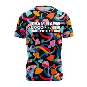 Custom Fully Sublimated Dynamic Shapes Tie Dye Pattern Multicolor Performance Jersey 4261