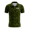Custom Fully Sublimated Natural Camo Pattern Green Performance Polo Shirt 4415