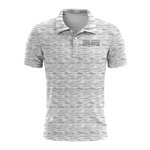 Custom Fully Sublimated Camo Pattern Gray White Performance Polo Shirt 4436