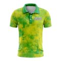 Custom Fully Sublimated Basic Tie Dye Pattern Green Performance Polo Shirt 4555