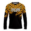 Custom Fully Sublimated Fierce Tiger Animal Print Pattern Black Yellow Performance Long Sleeves 4668