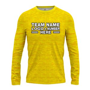 Custom Fully Sublimated  Camo Pattern Yellow Performance Long Sleeves 4752