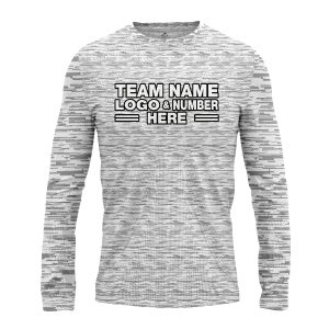 Custom Fully Sublimated Camo Pattern Gray White Performance Long Sleeves 4764