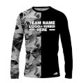 Custom Fully Sublimated Abstract Neon Pattern Black White Performance Long Sleeves 4908