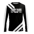 Custom Fully Sublimated Sport Neon Pattern Black White Performance Long Sleeves 4944