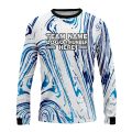 Custom Fully Sublimated Wave Fishing Pattern Blue Performance Long Sleeves 4980