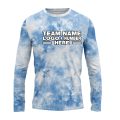 Custom Fully Sublimated Basic Tie Dye Pattern SkyBlue Performance Long Sleeves 5016