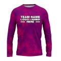 Custom Fully Sublimated Basic Tie Dye Pattern Violet Performance Long Sleeves 5040