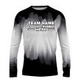 Custom Fully Sublimated Brushed Tie Dye Pattern Black White Performance Long Sleeves 5052