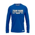 Custom Fully Sublimated Solid NN Pattern Royal Blue Performance Long Sleeves 5112