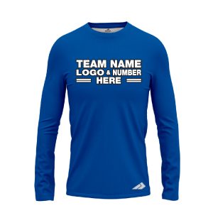 Custom Fully Sublimated Solid NN Pattern Royal Blue Performance Long Sleeves 5112