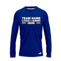 Custom Fully Sublimated Solid I1 Pattern Blue Performance Long Sleeves 5124