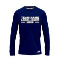 Custom Fully Sublimated Solid QQ Pattern Oxford Blue Performance Long Sleeves 5136