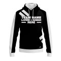 Custom Fully Sublimated Sport Neon Pattern Black White Performance Sports Pullover Hoodie 5196