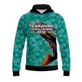 Custom Fully Sublimated Multicolor Fish Fishing Pattern  Performance Sports Pullover Hoodie 5206