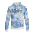 Custom Fully Sublimated Basic Tie Dye Pattern SkyBlue Performance Sports Pullover Hoodie 5208