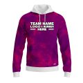 Custom Fully Sublimated Basic Tie Dye Pattern Violet Performance Sports Pullover Hoodie 5212