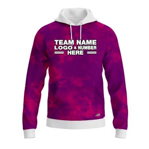 Custom Fully Sublimated Basic Tie Dye Pattern Violet Performance Sports Pullover Hoodie 5212