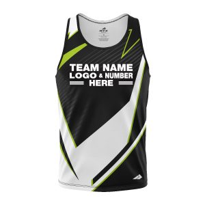 Custom Fully Sublimated Abstract Pattern Black Performance Tank Top 5272
