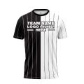 Custom Fully Sublimated Vertical Stripes Four Pattern Black White Performance Baseball Softball Jersey 5355