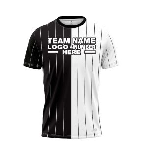 Custom Fully Sublimated Vertical Stripes Four Pattern Black White Performance Baseball Softball Jersey 5355