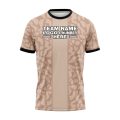 Custom Fully Sublimated Vintage Brown Pattern Performance Soccer Uniform Jersey 00745
