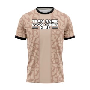 Custom Fully Sublimated Vintage Brown Pattern Performance Soccer Uniform Jersey 00745