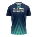 Custom Fully Sublimated Circuit Pattern Navy Blue Teal Performance Soccer Uniform Jersey 5416