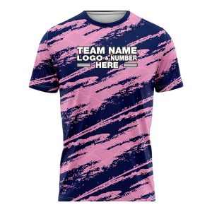 Custom Fully Sublimated Tactical Pattern Pink Blue Navy Performance Soccer Uniform Jersey 5424