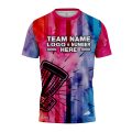 Custom Fully Sublimated Stripes Disc Golf Pattern Tie Dye Performance Jersey 5440