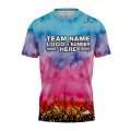 Custom Fully Sublimated Clouds Disc Golf Pattern Tie Dye Performance Jersey 5447