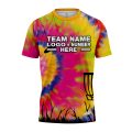 Custom Fully Sublimated Rainbow Disc Golf Pattern Tie Dye Performance Jersey 5454