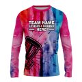 Custom Fully Sublimated Stripes Disc Golf Pattern Tie Dye Performance Long Sleeves 5522